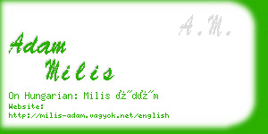 adam milis business card